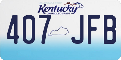 KY license plate 407JFB