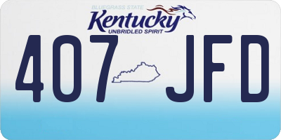 KY license plate 407JFD
