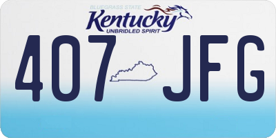 KY license plate 407JFG