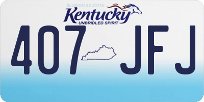 KY license plate 407JFJ