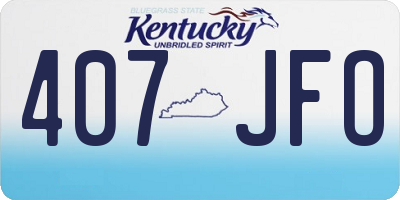 KY license plate 407JFO