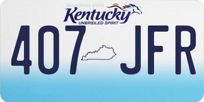 KY license plate 407JFR