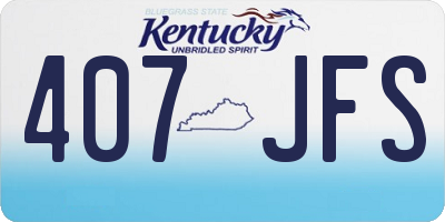 KY license plate 407JFS