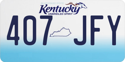 KY license plate 407JFY