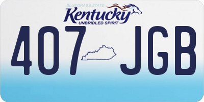 KY license plate 407JGB