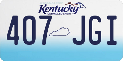 KY license plate 407JGI