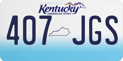 KY license plate 407JGS