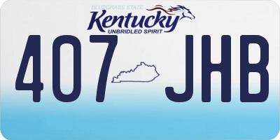 KY license plate 407JHB
