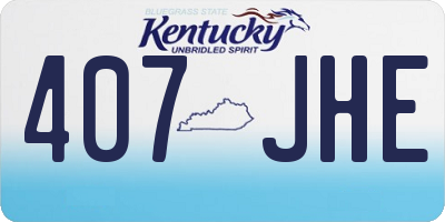 KY license plate 407JHE