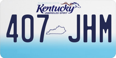 KY license plate 407JHM