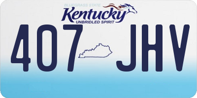 KY license plate 407JHV