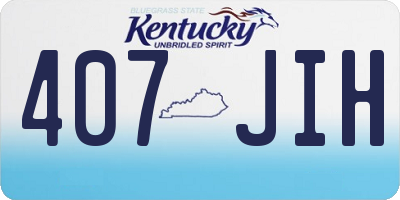 KY license plate 407JIH