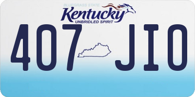 KY license plate 407JIO