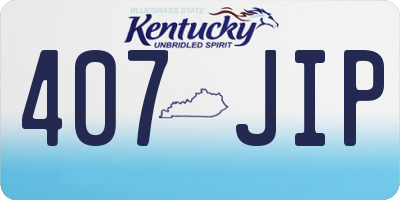 KY license plate 407JIP