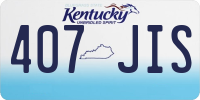 KY license plate 407JIS
