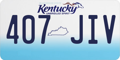 KY license plate 407JIV