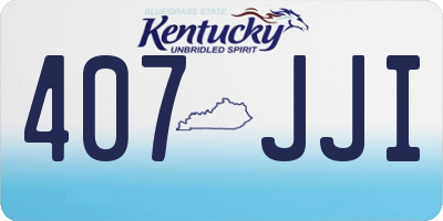 KY license plate 407JJI