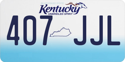KY license plate 407JJL