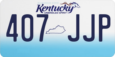 KY license plate 407JJP