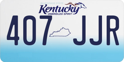 KY license plate 407JJR