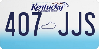 KY license plate 407JJS