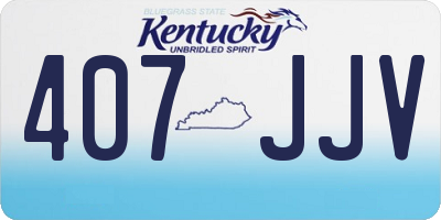 KY license plate 407JJV