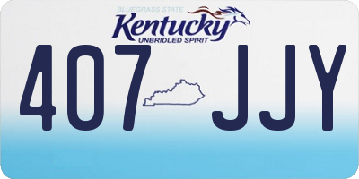KY license plate 407JJY