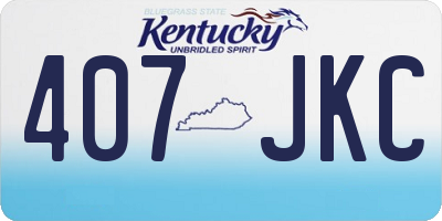 KY license plate 407JKC