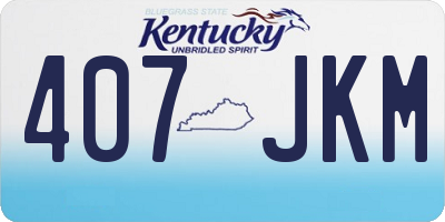 KY license plate 407JKM