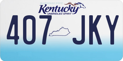 KY license plate 407JKY