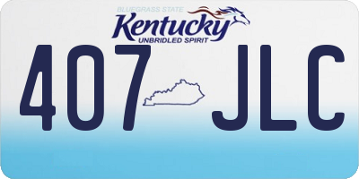 KY license plate 407JLC