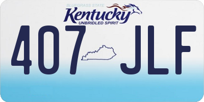 KY license plate 407JLF