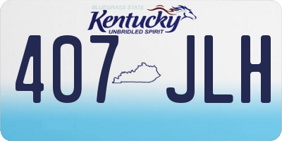KY license plate 407JLH