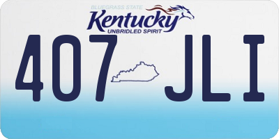 KY license plate 407JLI