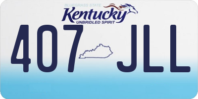 KY license plate 407JLL