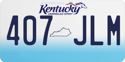 KY license plate 407JLM