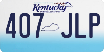 KY license plate 407JLP