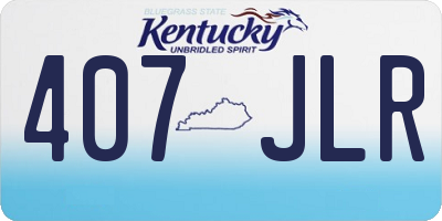 KY license plate 407JLR