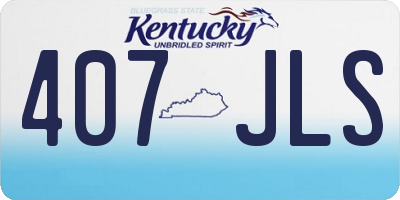 KY license plate 407JLS