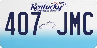 KY license plate 407JMC