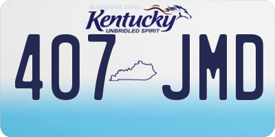 KY license plate 407JMD