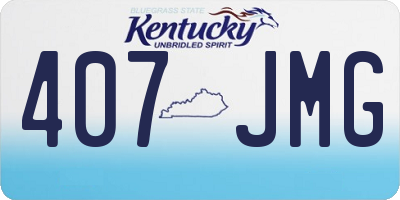 KY license plate 407JMG