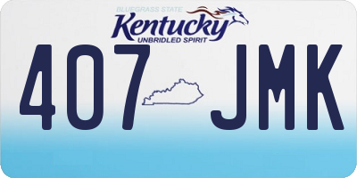 KY license plate 407JMK