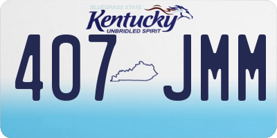 KY license plate 407JMM