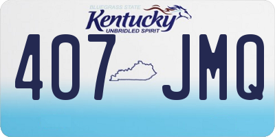 KY license plate 407JMQ