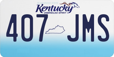 KY license plate 407JMS