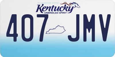 KY license plate 407JMV