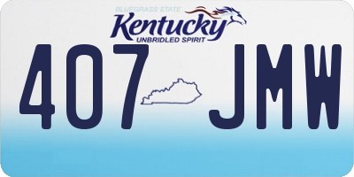 KY license plate 407JMW