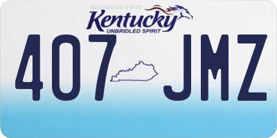 KY license plate 407JMZ