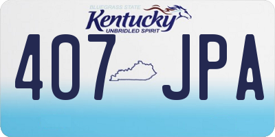 KY license plate 407JPA